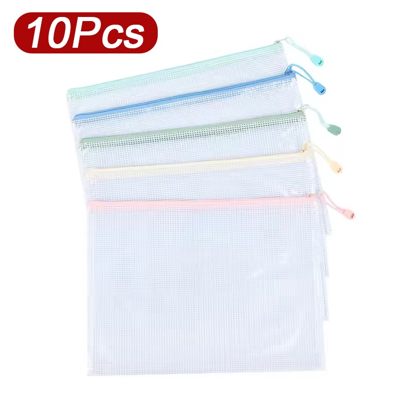 Supply Of Office Stationery - 5-30 Pcs Document Zipper Mesh Bags