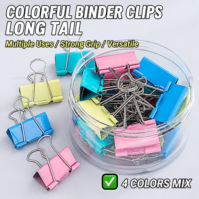 40PCS/Set Long Colorful Metal  - Supply Of Office Stationery review and price