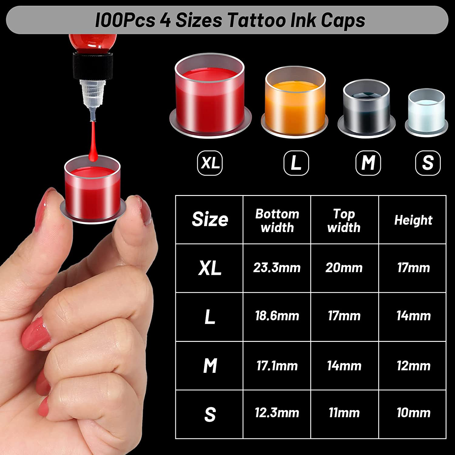 100pcs Disposable Tattoo Ink C - Calligraphy Ink Bottle review and price