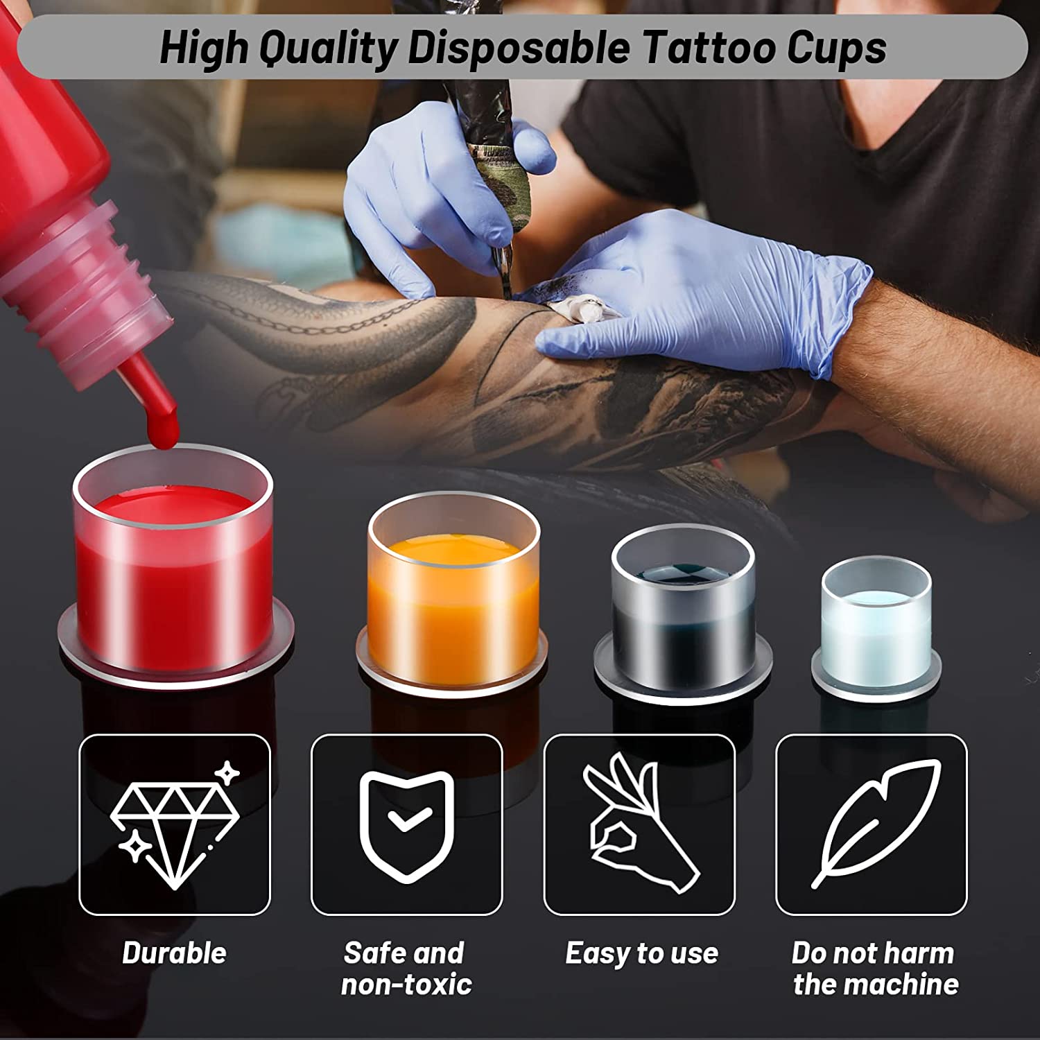 100pcs Disposable Tattoo Ink C - Calligraphy Ink Bottle review and price