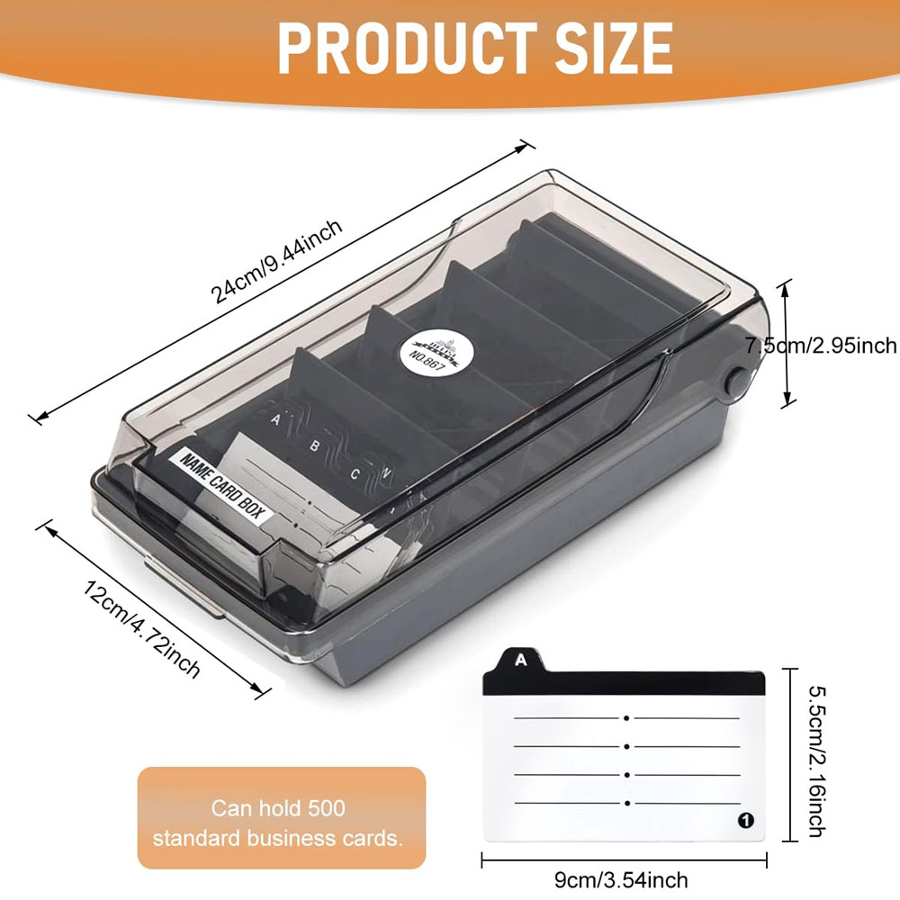 Desktop Business Card Box, Lar - Index Tab Divider review and price