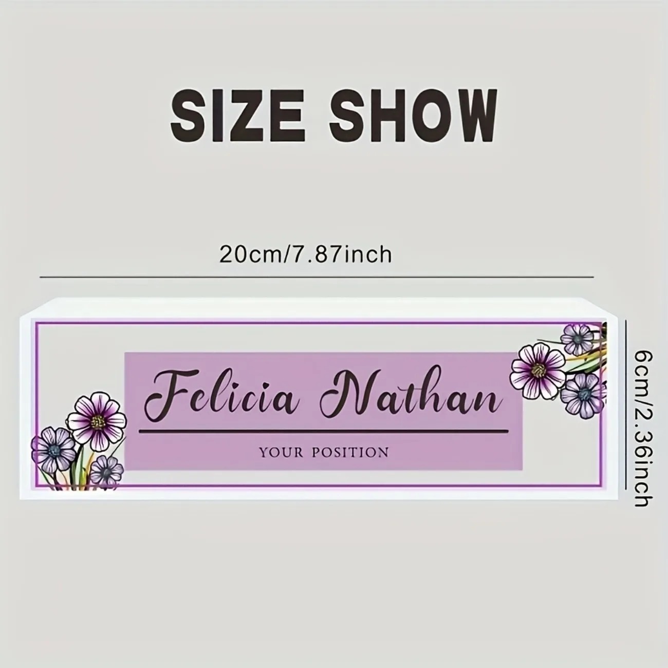 Elegant Pink‑Purple Floral Acr - Desk Name Plate review and price