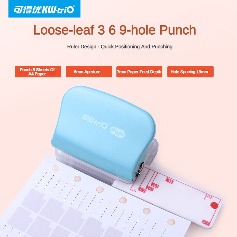 KW-Trio A5 B5 A6 3Hole 6Hole 9 - Paper Punch 3 Hole review and price