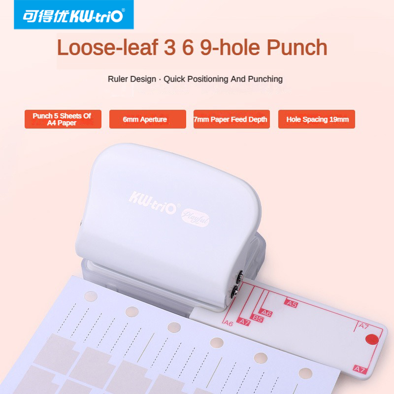 KW-Trio A5 B5 A6 3Hole 6Hole 9 - Paper Punch 3 Hole review and price