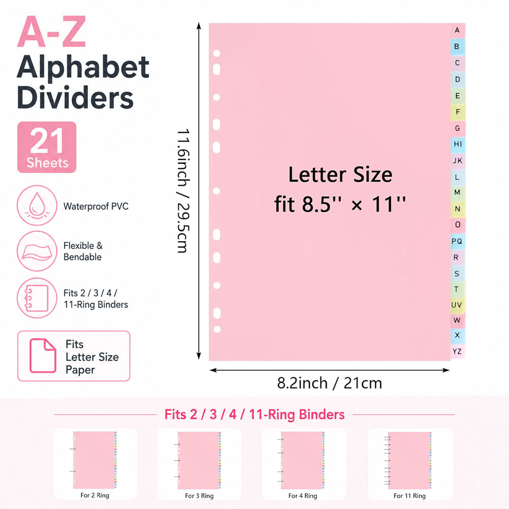 21-Sheet A-Z Alphabet Binder D - Index Tab Divider review and price