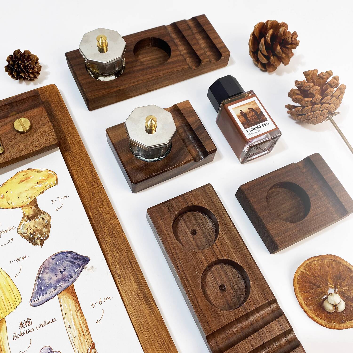Ink Base Pen Rest Wooden Stand - Calligraphy Ink Bottle review and price