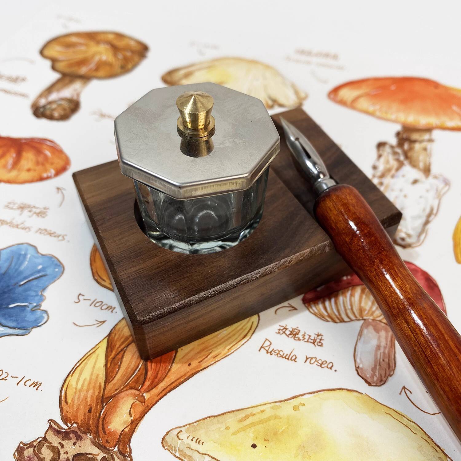 Ink Base Pen Rest Wooden Stand - Calligraphy Ink Bottle review and price